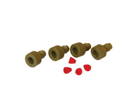 Justrite 28174 Replacement 1/16&quot; OD Tube Fittings With PCTFE Ferrules, for HPLC Stainless Steel Manifold, Set of 4 - 28174