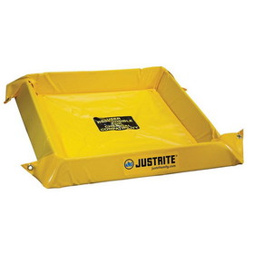 Justrite 28406 4' x 4' x 4", 40 Gallon Spill Capacity, Maintenance Spill Berm, Yellow - 28406
