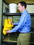 Justrite 28414 2' x 2' x 2", 5 Gallon Spill Capacity, Maintenance Spill Berm, Yellow - 28414