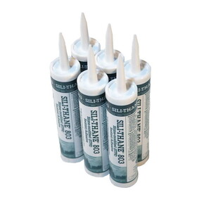 Justrite 28463 Make-A-Berm, Sili-Thane 803 Adhesive and Sealant, 10.3 oz., 6 Tubes per Box - #28463