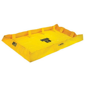 Justrite 28564 4' x 8' x 8", 159 Gallon Spill Capacity, Folding Spill Containment Berm, QuickBerm&reg; Lite, Yellow - 28564