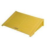 Justrite 28620 4 Drum Square Spill Pallet Ramp, EcoPolyBlend™, Yellow - 28620