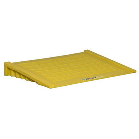 Justrite 28650 Ramp for 2 Drum and larger EcoPolyBlend Accumulation Center, polyethylene, Yellow - #28650