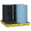 Justrite 28656 4 Drum Accumulation Center, 49 Gallon Spill Capacity, EcoPolyBlend&trade;, Yellow - 28656