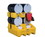 Justrite 28666 Drum Management System Base Module, Dispensing Well, Forklift Channels, Polyethylene, Yellow - 28666