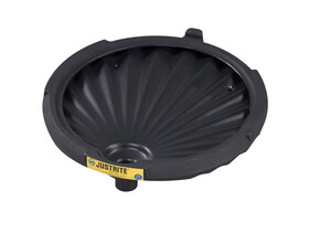 Justrite 28680 Drum Funnel for Non-Flammables, EcoPolyBlend&#153;, Black - 28680