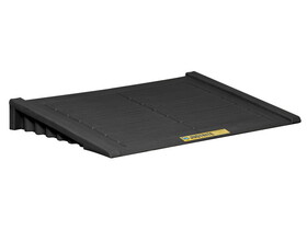 Justrite 28687 Ramp for 2 Drum and Larger Accumulation Center, EcoPolyBlend&#153;, Black - 28687
