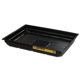 Justrite 28717 47.5"W x 23"D x 5.5"H, 20 Gallon Spill Capacity, Spill Tray for Indoor/Outdoor Use, EcoPolyBlend&trade;, Black - 28717