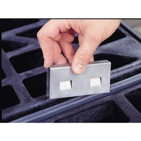 Justrite 28926 Stainless Steel Joining Clips for Connecting EcoPolyBlend&trade; Accumulation Centers, One Pair - 28926
