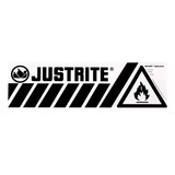 Justrite 29003 Bottom Flammable Band Label for Safety Cabinets, Large, Haz-Alert™ - 29003