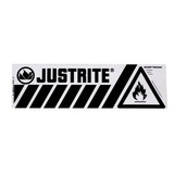 Justrite 29005 Bottom Flammable Band Label for Safety Cabinets, Small, Haz-Alert™ - 29005