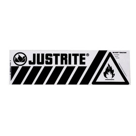 Justrite 29005 Bottom Flammable Band Label for Safety Cabinets, Small, Haz-Alert&trade; - 29005
