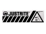 Justrite 29009 Bottom Acid Band Warning Label for Safety Cabinets, Small, Haz-Alert™ - 29009