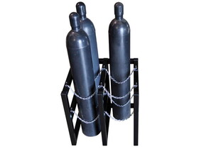 Justrite 35106 2 Wide by 2 Deep, Gas Cylinder Storage Rack, 4 Cylinder Capacity, Steel - 35106