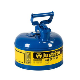 Justrite 7110300 Type I Steel Safety Can for Kerosene, 1 gallon, Blue - #7110300