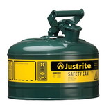 Justrite 7110400 Type I Steel Safety Can for Oil, 1 gallon, Green - #7110400