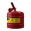 Justrite 7120100 2 Gallon Steel Safety Can for Flammables, Type I, Flame Arrester, Red - 7120100