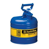 Justrite 7120300 Type I Steel Safety Can for Kerosene, 2 gallon, Blue - #7120300