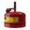 Justrite 7125100 2.5 Gallon Steel Safety Can for Flammables, Type I, Flame Arrester, Red - 7125100