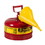 Justrite 7125110 Type I Steel Safety Can for flammables, with Funnel, 2.5 gallon, Red - #7125110