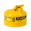 Justrite 7125200 2.5 Gallon Steel Safety Can for Diesel, Type I, Flame Arrester, Yellow - 7125200