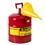 Justrite 7150110 Type I Steel Safety Can for flammables with Funnel, 5 gallon, Red - #7150110