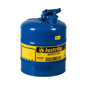 Justrite 7150300 Type I Steel Safety Can for Kerosene, 5 gallon, Blue - #7150300