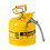 Justrite 7220220 2 Gallon, 5/8" Metal Hose, Steel Safety Can for Diesel, Type II, AccuFlow&trade;, Yellow - 7220220