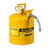 Justrite 7250220 5 Gallon, 5/8" Metal Hose, Steel Safety Can for Diesel, Type II, AccuFlow&trade;, Yellow - 7250220