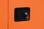 Justrite 860001 4 Shelves, 2 Doors, Manual Close, Emergency Preparedness Cabinet with GloAlert Labels, Orange - 860001