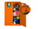 Justrite 860002 4 Shelves, 2 Doors, Manual Close, Emergency Preparedness Cabinet with GloAlert Labels, Electrical Pass-Thru, PowerPort&#153;, Orange - 860002