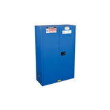 Justrite 8645282 45 Gallon, 2 Shelf, 2 Door, Self-Close, Hazardous Material Cabinet, ChemCor®, Royal Blue  - 8645282