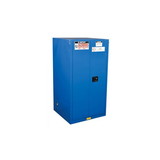 Justrite 866028 60 Gallon, 2 Shelf, 2 Doors, Self Close, Hazardous Material Cabinet, Sure-Grip® EX, Royal Blue - 866028