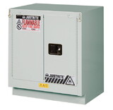 Justrite 883027 19 Gallon, 1 Shelf, 2 Doors, Self Close, Flammable Cabinet, Sure-Grip® EX Under Fume Hood, Light Light Neutral - 883027