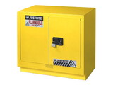 Justrite 883600 23 Gallon, 1 Shelf, 2 Doors, Manual Close, Flammable Cabinet, Sure-Grip® EX Under Fume Hood, Yellow - 883600