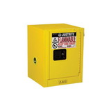 Justrite 890400 4 Gallon, 1 Shelf, 1 Door, Manual Close, Flammable Cabinet, Sure-Grip® EX Countertop, Yellow - 890400