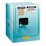 Justrite 8904022 4 Gallon, 1 Shelf, 1 Door, Manual Close, Corrosives/Acids Safety Cabinet, ChemCor® Countertop, Blue - 8904022