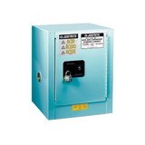 Justrite 8904222 4 Gallon, 1 Shelf, 1 Door, Self Close, Corrosives/Acids Safety Cabinet, ChemCor® Countertop, Blue - 8904222