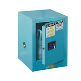 Justrite 890422 4 Gallon, 1 Shelf, 1 Door, Self Close, Corrosives/Acid Steel Safety Cabinet, Sure-Grip® EX Countertop, Blue - 890422