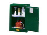 Justrite 891224 12 Gallon, 1 Shelf, 1 Door, Self-Close, Pesticides Safety Cabinet, Sure-Grip® EX Compac, Green - 891224