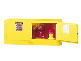 Justrite 891300 12 Gallon, 2 Doors, Manual Close, Flammable Cabinet, Sure-Grip® EX Piggyback, Yellow - 891300