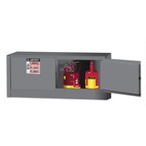 Justrite 891303 12 Gallon, 2 Doors, Manual Close, Flammable Safety Cabinet, Sure-Grip® EX Piggyback, Gray - 891303