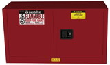 Justrite 891721 17 Gallon, 1 Shelf, 2 Doors, Self Close, Flammable Safety Cabinet, Sure-Grip&reg; EX Piggyback, Red - 891721