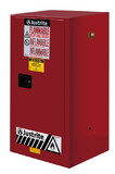 Justrite 891501 15 Gallon, 1 Shelf, 1 Door, Manual Close, Flammable Cabinet, Sure-Grip® EX Compac, Red - 891501