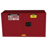 Justrite 891721 17 Gallon, 1 Shelf, 2 Doors, Self Close, Flammable Safety Cabinet, Sure-Grip® EX Piggyback, Red - 891721