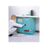 Justrite 8923022 22 Gallon, 1 Shelf, 2 Doors, Manual Close, Corrosives/Acids Safety Cabinet, ChemCor® Under Counter, Blue - 8923022