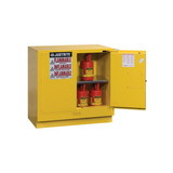 Justrite 892320 22 Gallon, 1 Shelf, 2 Doors, Self Close,  Flammable Cabinet, Sure-Grip® EX Under Counter, Yellow - 892320