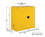 Justrite 893010 40 Gallon, 3 Shelves, 2 Doors, Manual Close, Paint Safety Cabinet, Sure-Grip&reg; EX, Yellow - 893010