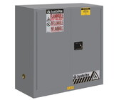Justrite 893023 30 Gallon, 1 Shelf, 2 Doors, Self Close, Flammable Cabinet, Sure-Grip&reg; EX, Gray - 893023