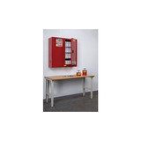 Justrite 8934016 20 Gallon, 3 Shelves, 2 Doors, Manual Close, Wall Mount Aerosol Can and Paint Safety Cabinet, Sure-Grip® EX, Red - 8934016